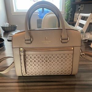 Kate Spade Taupe Textured Satchel